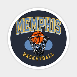 Vintage Memphis Basketball Magnet